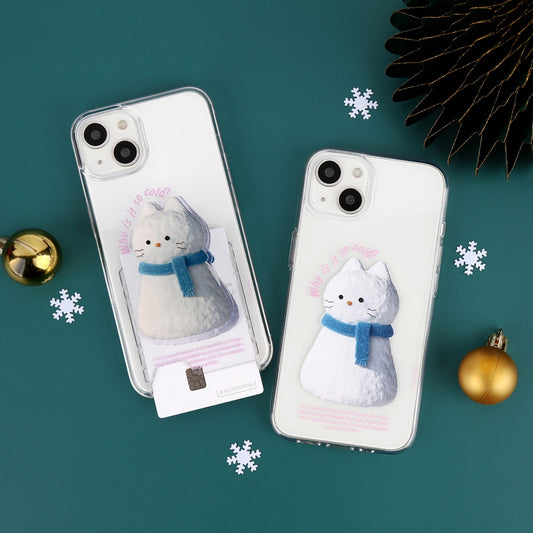 Hey Cat Snowman Phone Case (Clear/Tank Clear/Clear Card Storage)