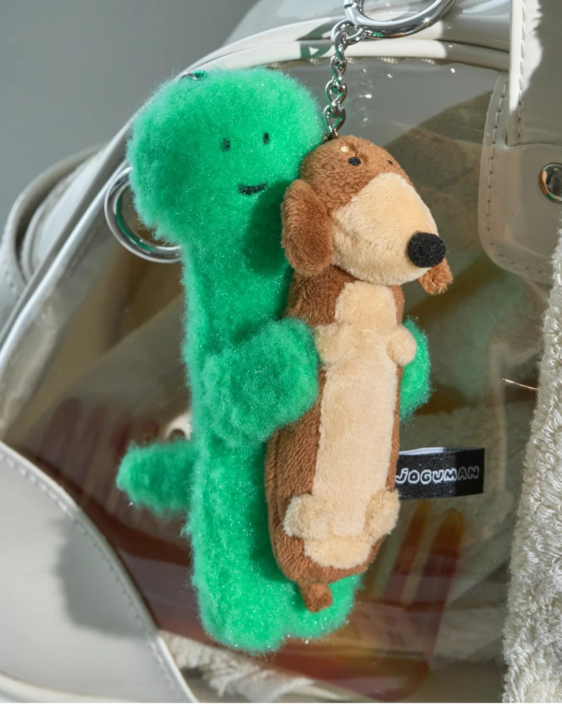Joguman [Together] Brachio & Woody Plush Keyring