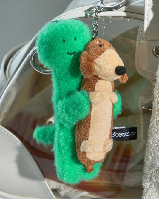 Joguman [Together] Brachio & Woody Plush Keyring