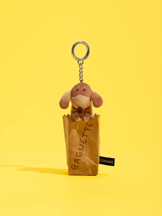 Joguman [You are what you eat] Woody Baguette Plush Keyring