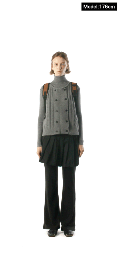Masmarulez Mini ver. Suede flap backpack _ Brown