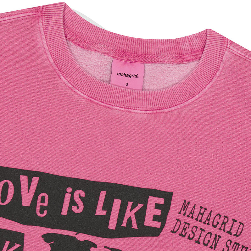 【SEVENTEEN MINGYU 同款】Mahagrid Love Punk Pigment Sweatshirt (4 Colors)