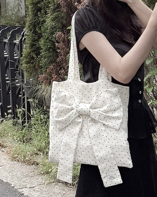Peakdrawing Mini Dots Big Bow Bag