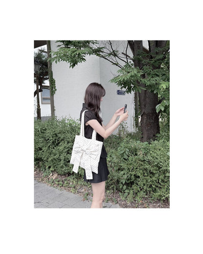Peakdrawing Mini Dots Big Bow Bag