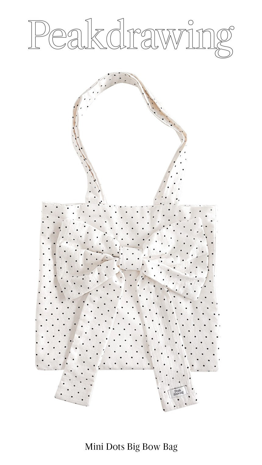 Peakdrawing Mini Dots Big Bow Bag