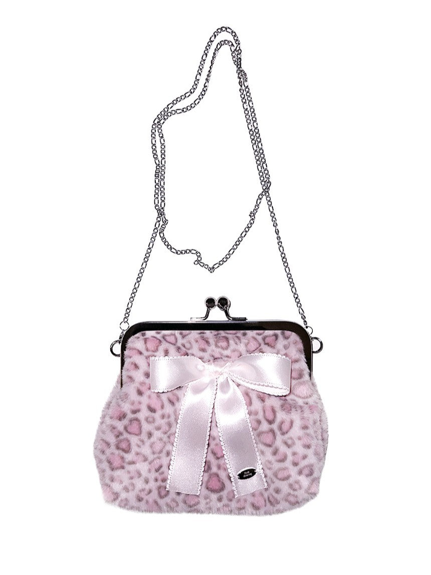 Peakdrawing [M] Muted pink leopard frame bag