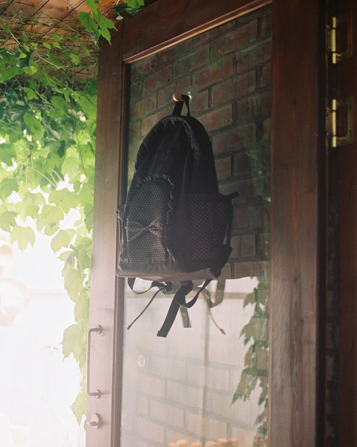 Ovuni Ruffle Ribbon Backpack_Polka dot (3色)