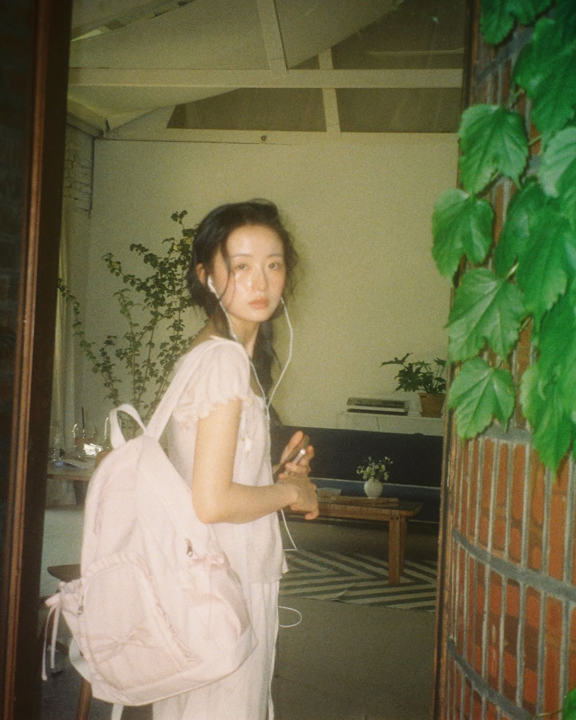 Ovuni Ruffle Ribbon Backpack_Polka dot (3色)