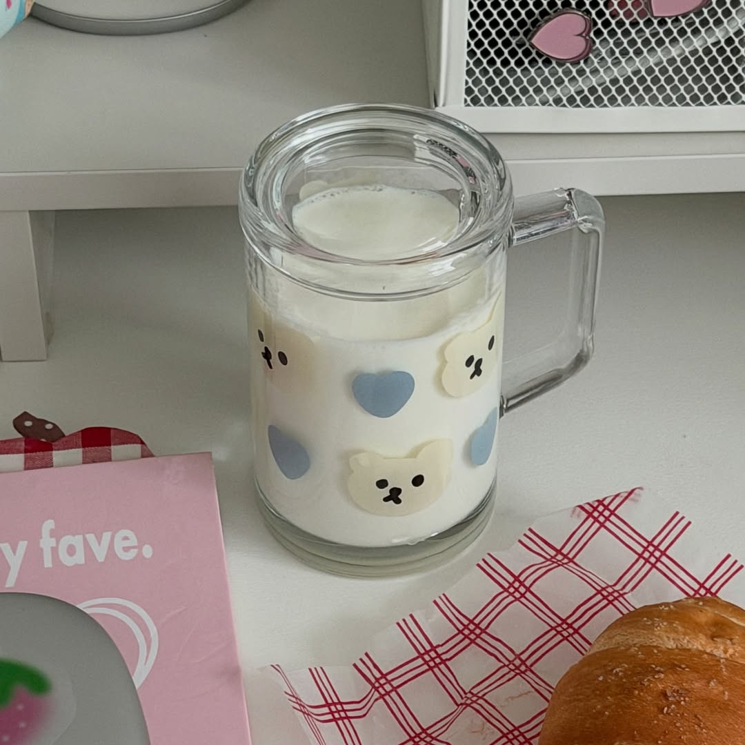 Mazzzzy Muffin Pattern Glass 玻璃杯附杯蓋