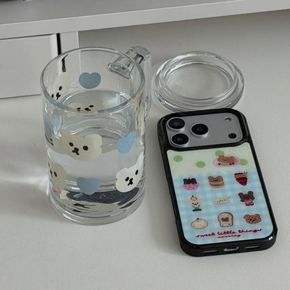 Mazzzzy Muffin Pattern Glass 玻璃杯附杯蓋