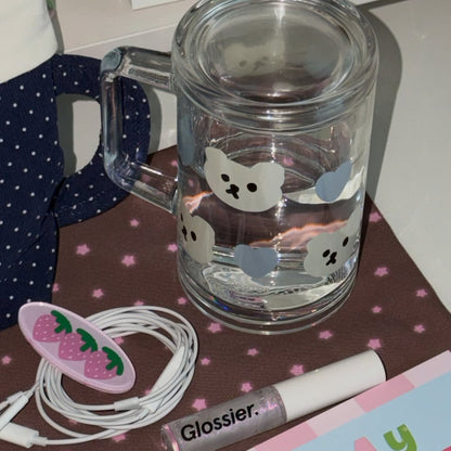 Mazzzzy Muffin Pattern Glass 玻璃杯附杯蓋