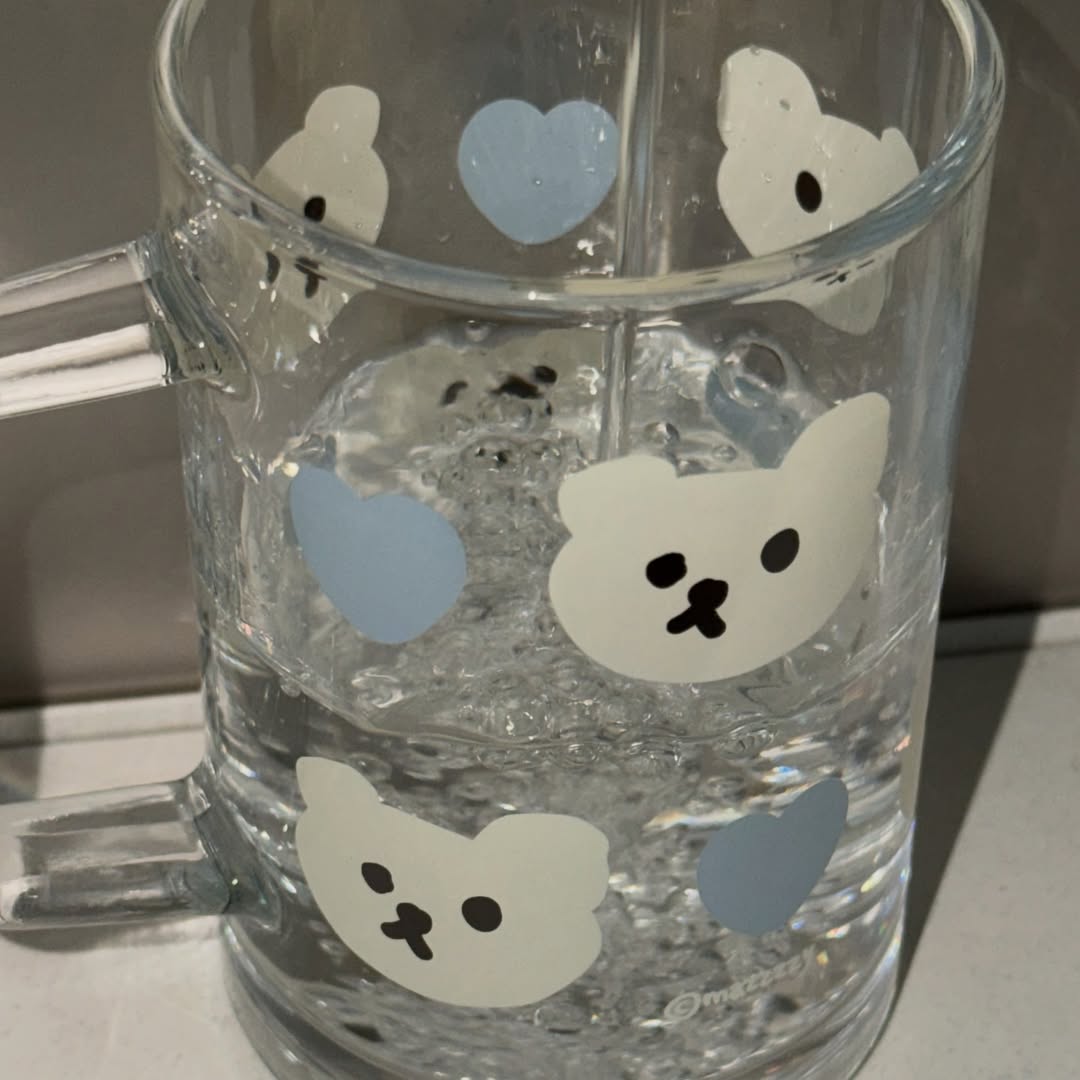 Mazzzzy Muffin Pattern Glass 玻璃杯附杯蓋