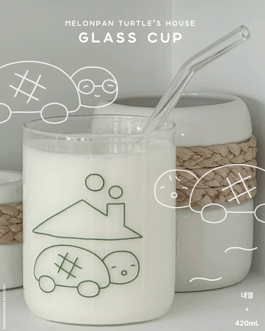 Hookka Hookka Studio Melonpan Turtle's House Glass Cup