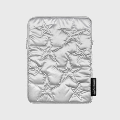 STAR CUSHION-SILVER IPAD POUCH (11 /13 inch)