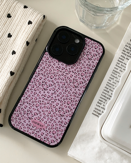 Earliner pink heart leopard bumper case (+Magsafe)