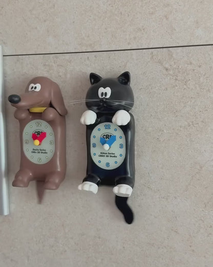 CRR Wagging Tail Wall Clock (黑貓/臘腸狗)