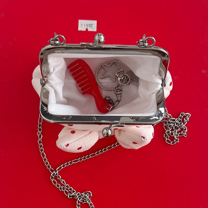 Peakdrawing [Mini red.ver] Polkadot frame mini bag