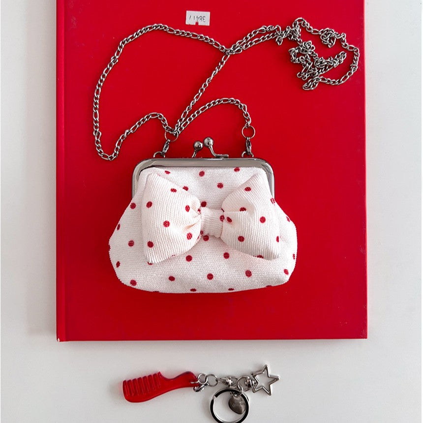 Peakdrawing [Mini red.ver] Polkadot frame mini bag