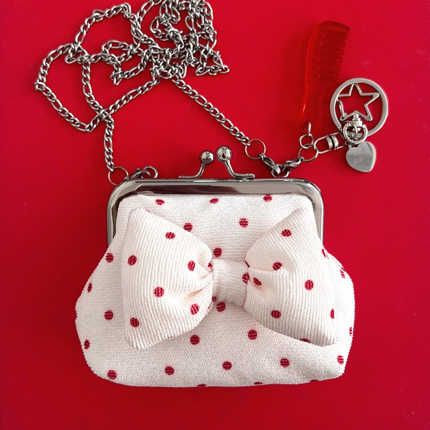 Peakdrawing [Mini red.ver] Polkadot frame mini bag