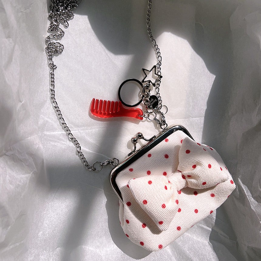 Peakdrawing [Mini red.ver] Polkadot frame mini bag
