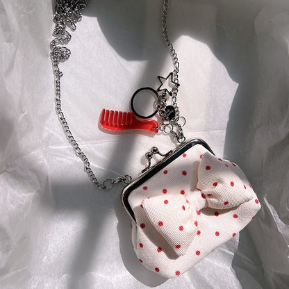 Peakdrawing [Mini red.ver] Polkadot frame mini bag