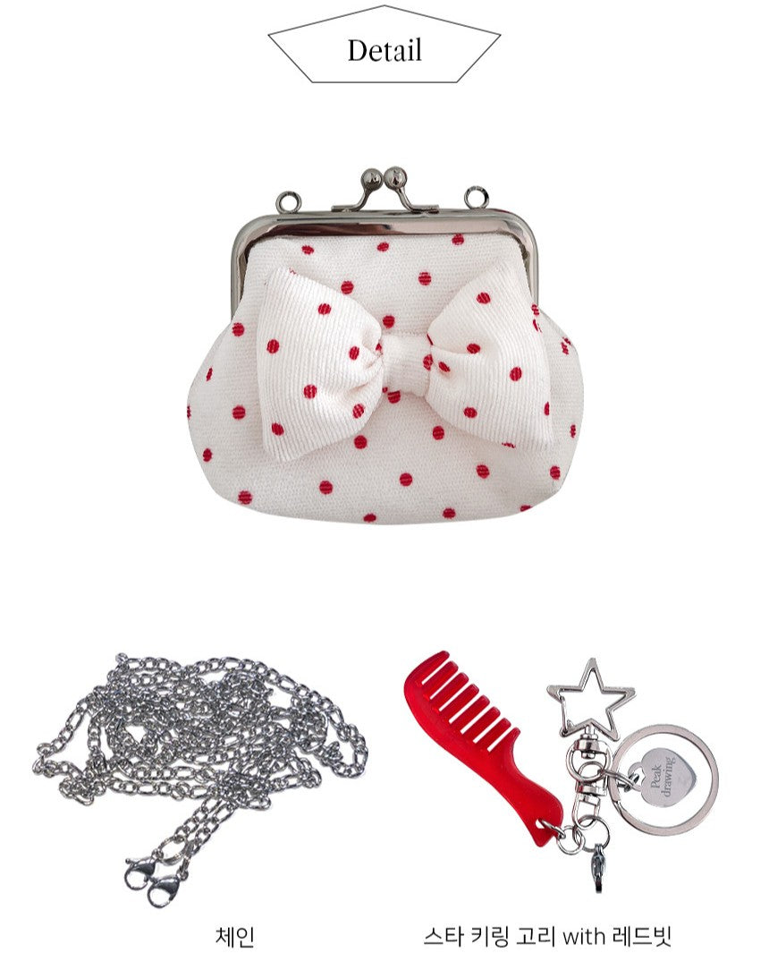 Peakdrawing [Mini red.ver] Polkadot frame mini bag