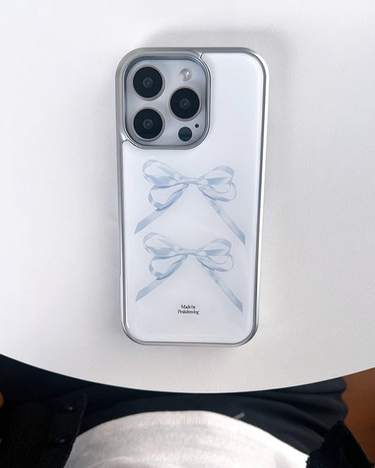 Peakdrawing Sky ribbon epoxy bumper case (Silver)