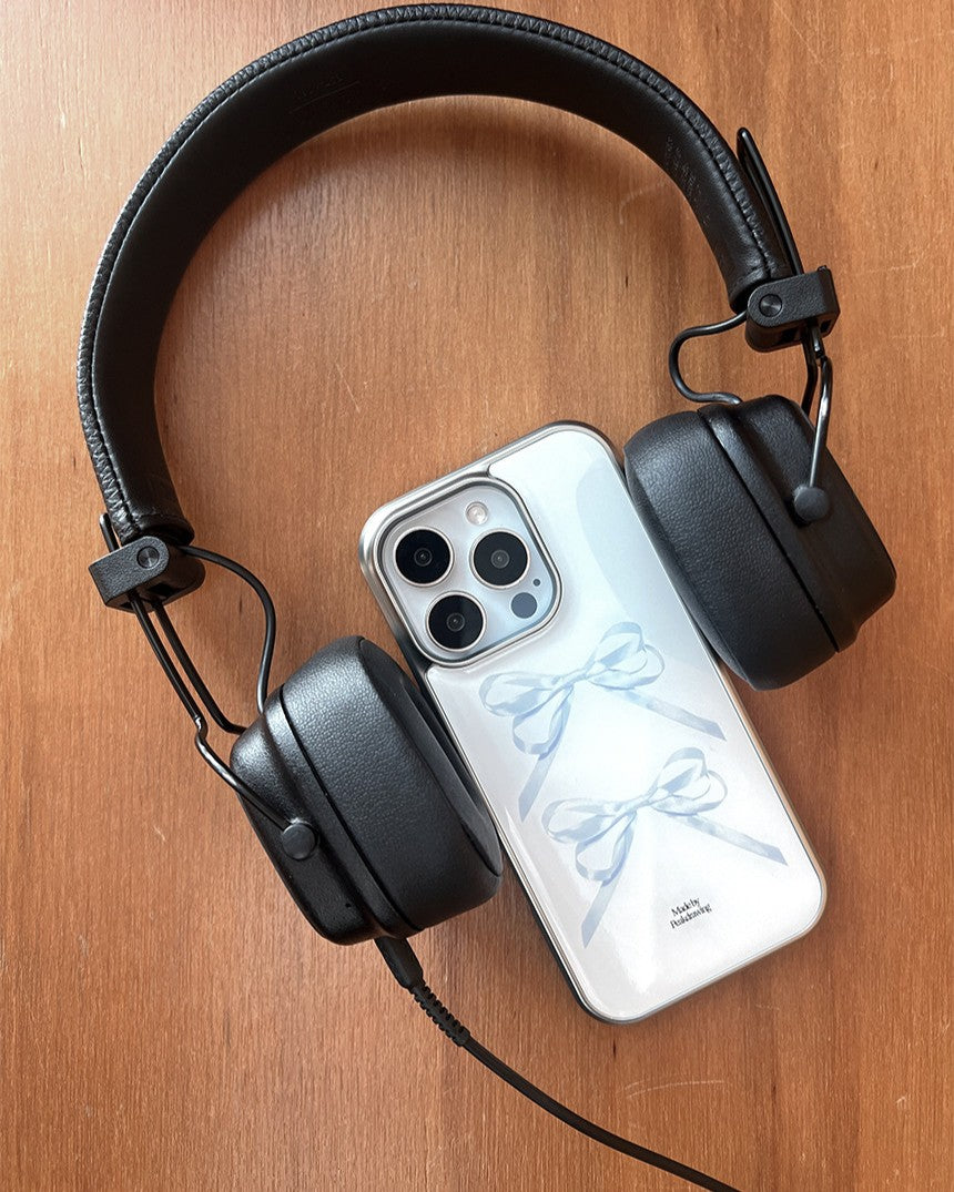 Peakdrawing Sky ribbon epoxy bumper case (Silver)