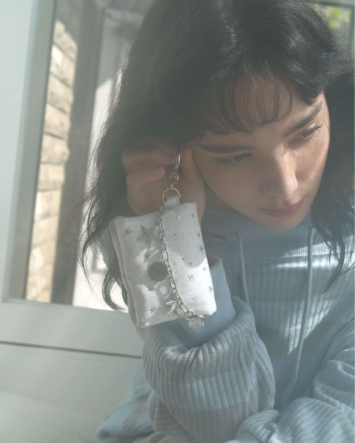 Cozing Star Chain wallet_white