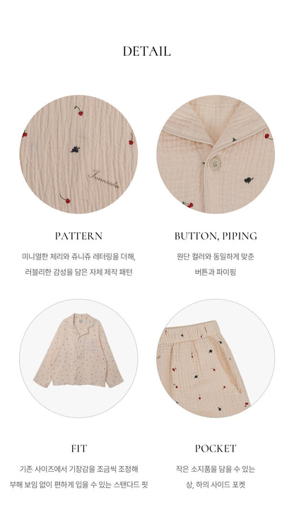 Juuneedu J'eu Cherry Long Sleeves Pajamas Set (3色) 長袖睡衣套裝