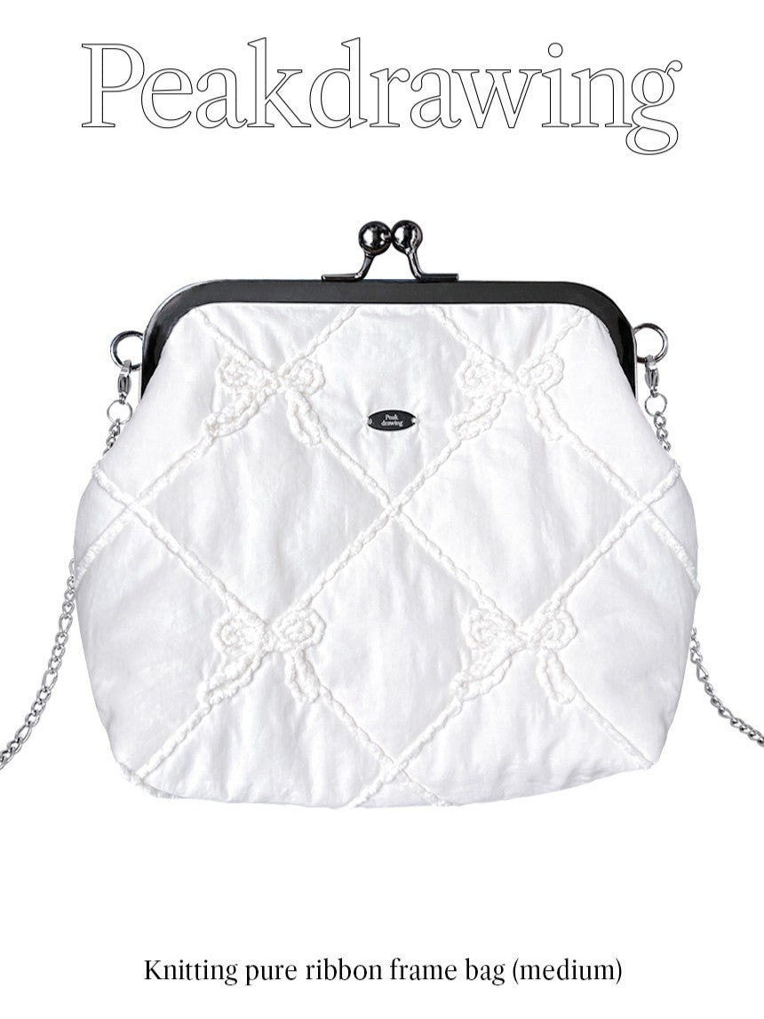 Peakdrawing [M] Knitting pure ribbon frame bag