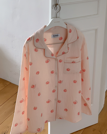 Juuneedu Peach Long Sleeves Pajamas Set 長袖睡衣套裝