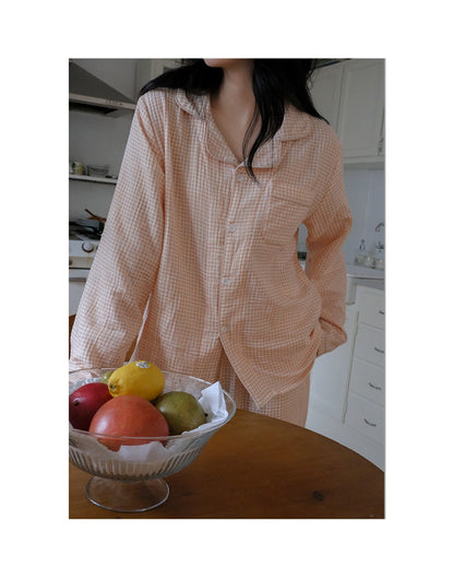 Juuneedu J'eu Daisy Checked Long Sleeves Pajamas Set (3色) 長袖睡衣套裝