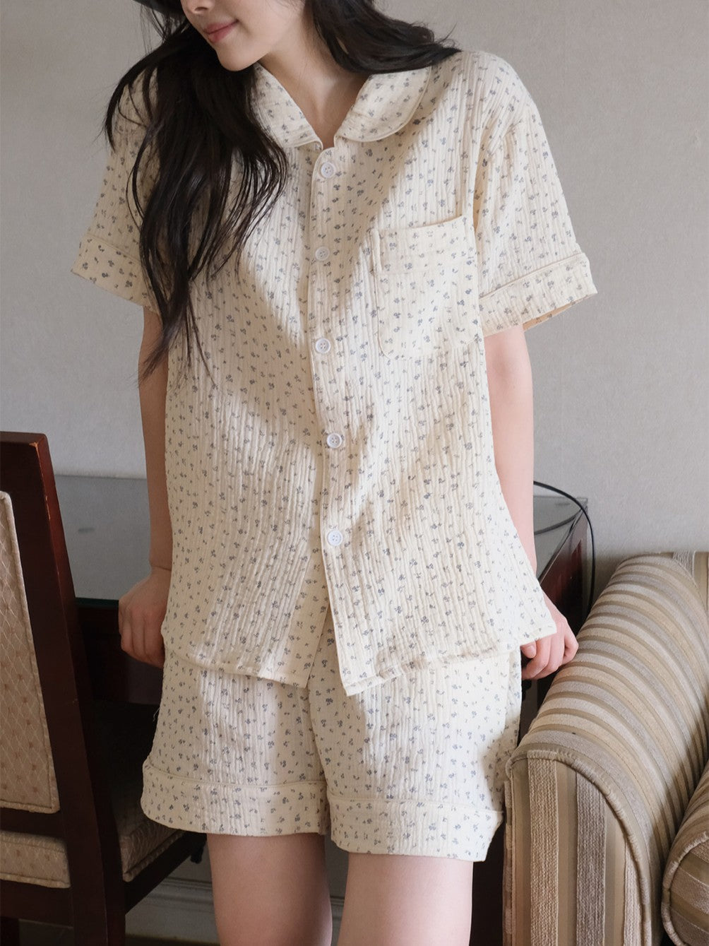 【買2套減$20✨】Juuneedu [Flower 7 Days] Cotton Short Sleeves Pajamas Set (7色) 短袖睡衣套裝