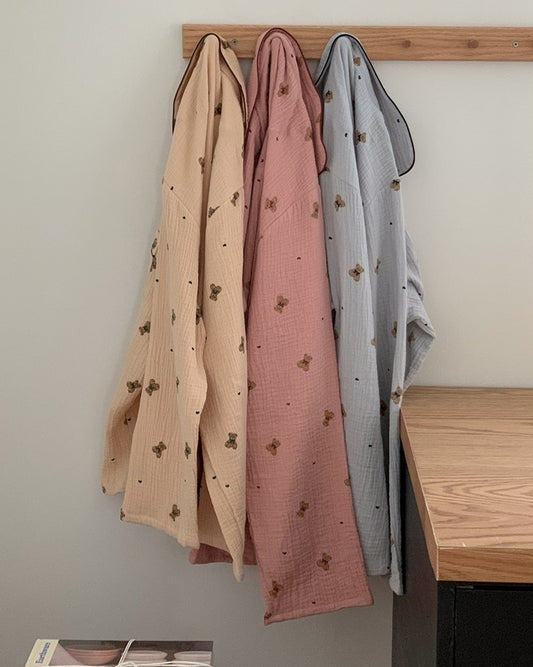 Juuneedu Mandy Bear Long Sleeves Pajamas (3色) 長袖睡衣