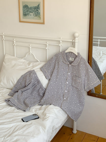 【買2套減$20✨】Juuneedu [Flower 7 Days] Cotton Short Sleeves Pajamas Set (7色) 短袖睡衣套裝