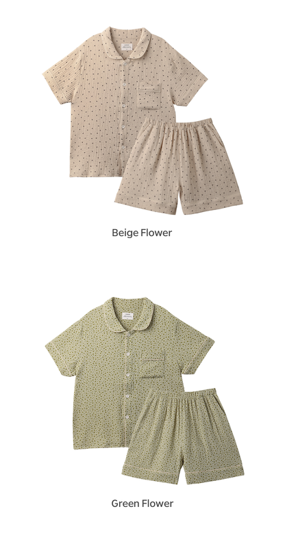 【買2套減$20✨】Juuneedu [Flower 7 Days] Cotton Short Sleeves Pajamas Set (7色) 短袖睡衣套裝