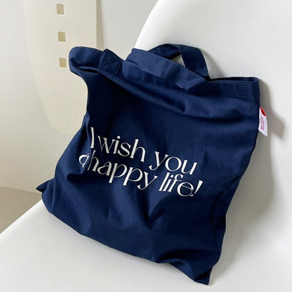 Slogan Cotton Eco Bag (2色)