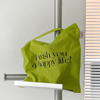 Slogan Cotton Eco Bag (2色)