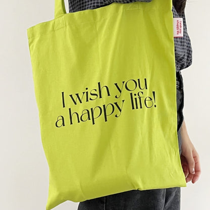 Slogan Cotton Eco Bag (2色)