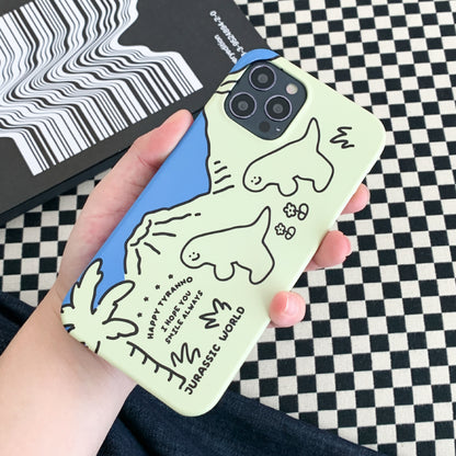 Green Happy Tyranno Phone Case (Hard 普通硬殼)