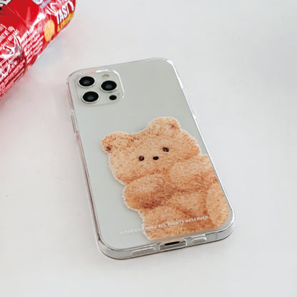 Kkakkung Baby Teddy Gummy Phone Case (Clear/Tank Clear 透明/透明Tank款)