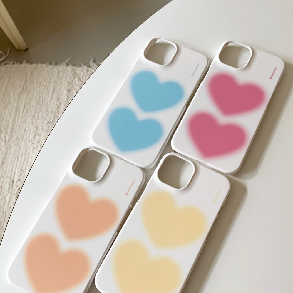 Pastel Big Heart Gradation Phone Case (Hard 普通硬殼) (4色)