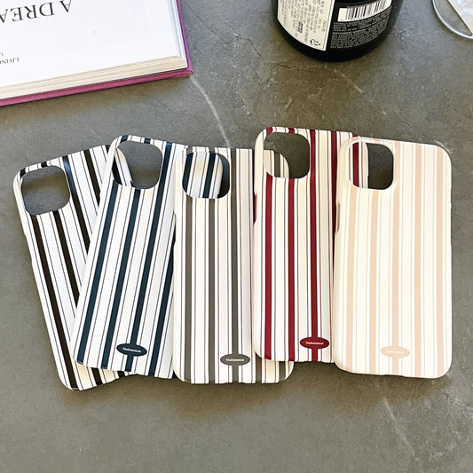 Basic Stripe Phone Case (Hard 普通硬殼) (5色)