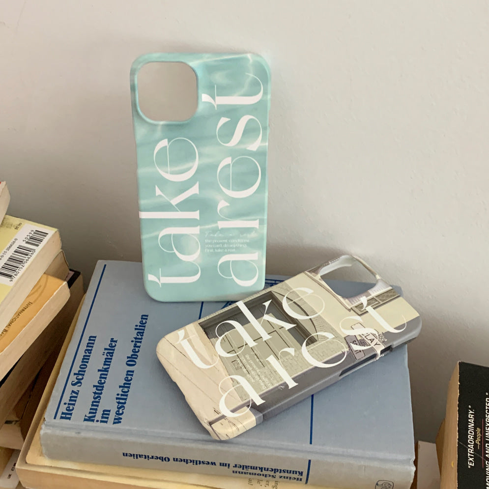 Take A Rest Lettering Phone Case (Hard 普通硬殼) (2色)