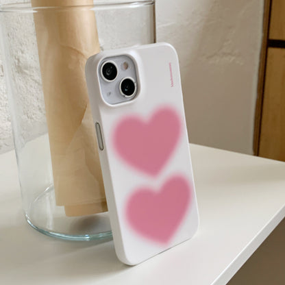 Pastel Big Heart Gradation Phone Case (Hard 普通硬殼) (4色)