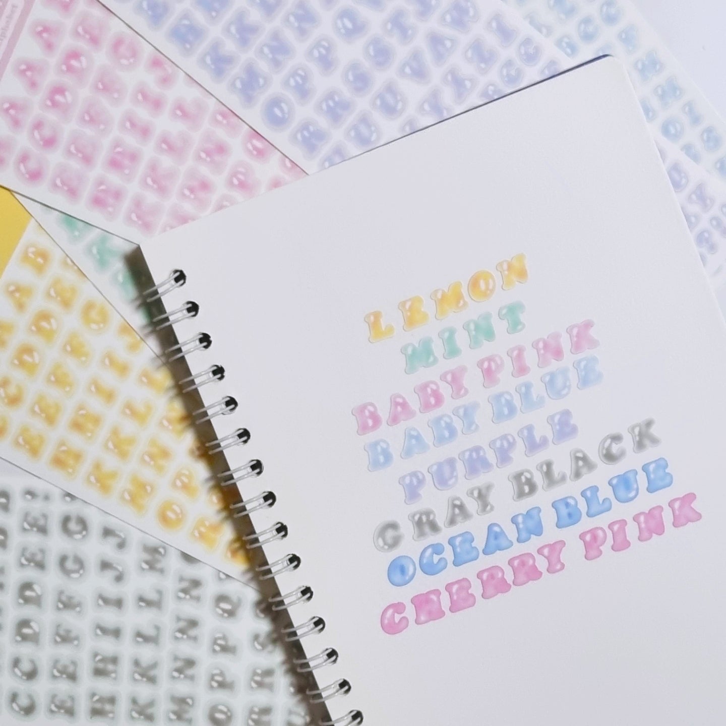 Promland Jelly Alphabet Sticker Set (8色)