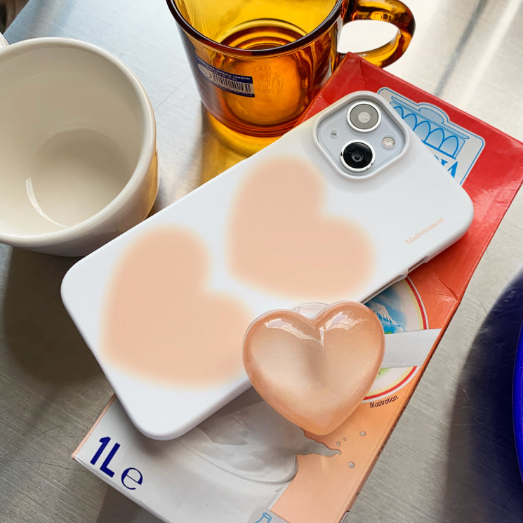 Pastel Big Heart Gradation Phone Case (Hard 普通硬殼) (4色)