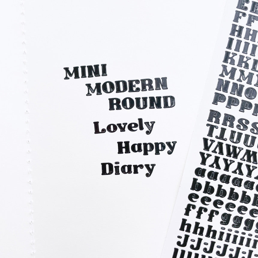 Love Me More Modern Rounded Alphabet Sticker (10色)