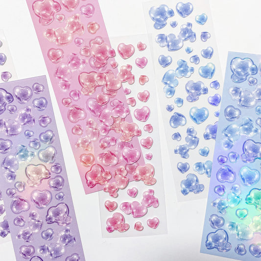 Ppanjj NEW Heart Bubble Sticker (8色)